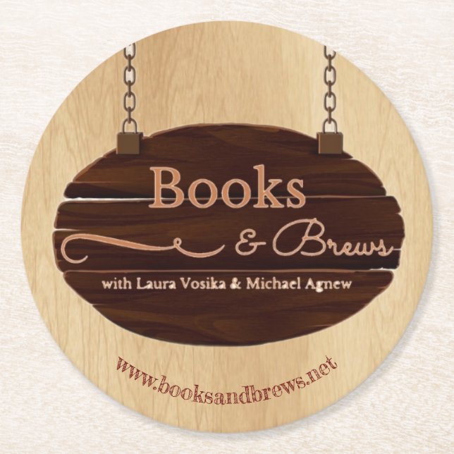 Books and Brews Coaster (Front)
