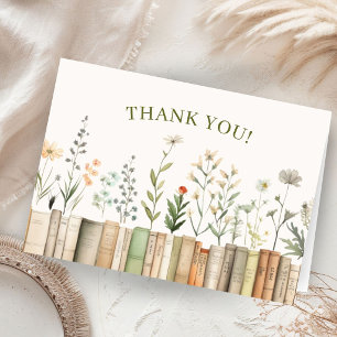Books and Brunch Baby Shower Folded Thank You Card