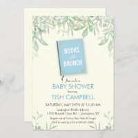 Books and Brunch Baby Shower Invitation