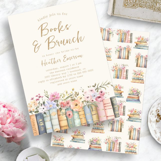 Books and Brunch Bridal Shower Invitation (Books and Brunch Bridal Shower Invitation
)