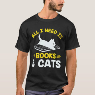 Books and Cats   Pet Owner Cats Animal Cat Owner T-Shirt