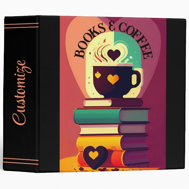 Books And Coffee Binder (Front/Spine)