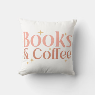 Books And Coffee Throw Pillow