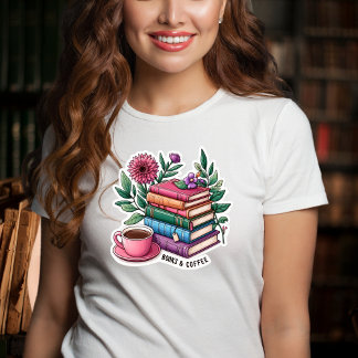 Books and Coffee Tshirt