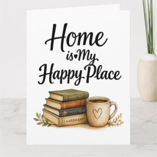 Books and Coffee - Vintage Book Card