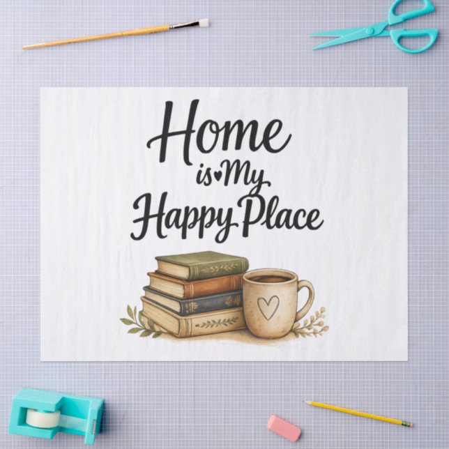 Books and Coffee - Vintage Book Tissue Paper (Craft)