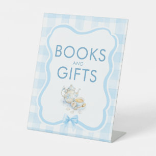 Books and Gifts Tea Party Baby Shower Table Sign