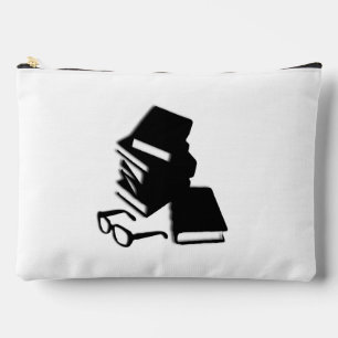 Books and Glasses Accessory Pouch