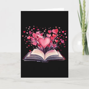 Books And Hearts Teacher Bookworm Bookish Valentin Card