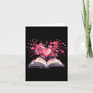 Books And Hearts Teacher Bookworm Bookish Valentin Card