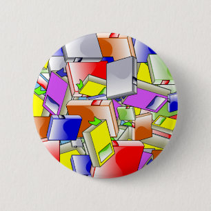 Books and more books 2 inch round button