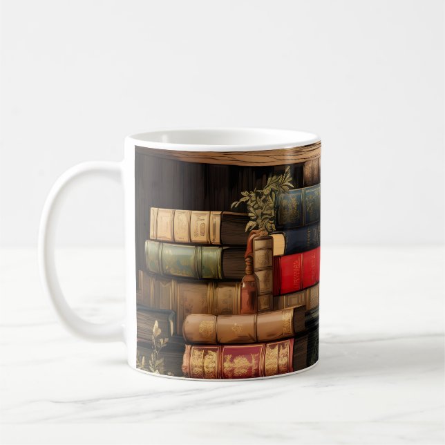 Books And Plants Coffee Mug (Left)