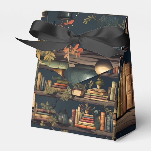 Books And Plants Favor Box (Front Side)