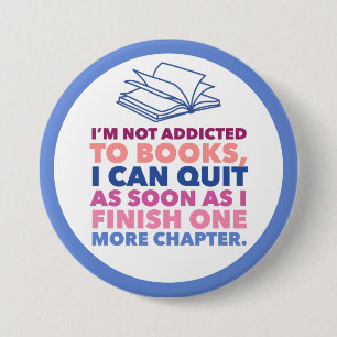 Books and Reading 3 Inch Round Button