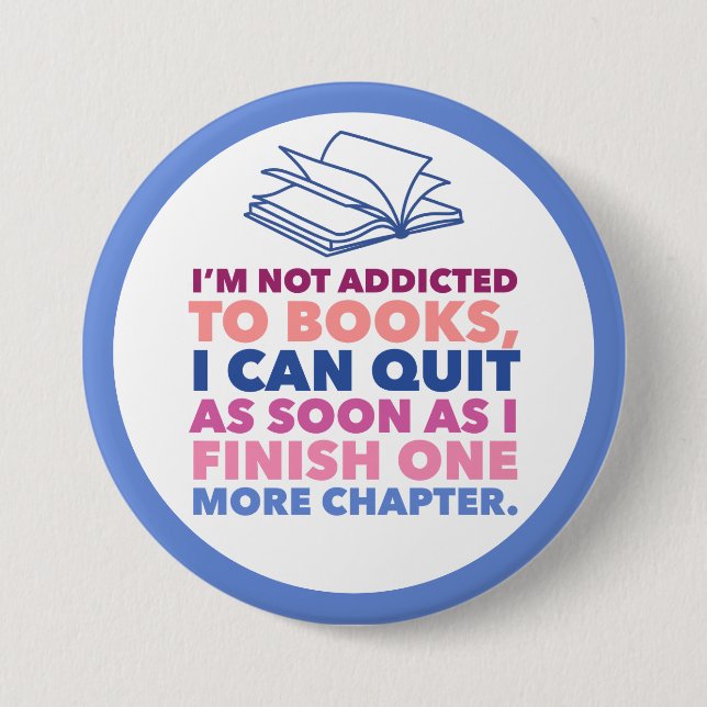 Books and Reading 3 Inch Round Button (Front)