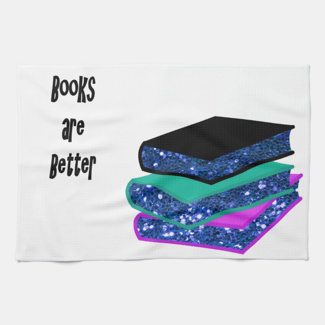 Books are Better Kitchen Towel (Horizontal)