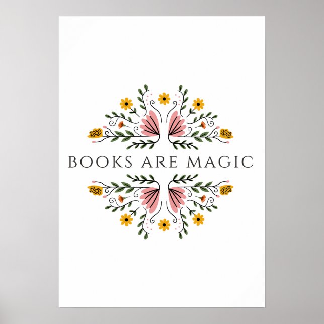 Books are Magic Sticker Poster (Front)