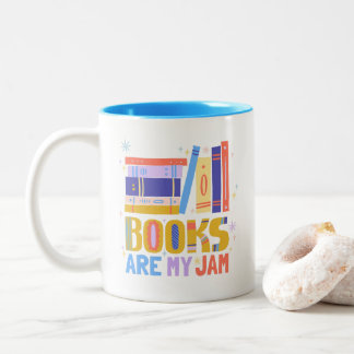 Books Are My Jam Mug – Double-Sided Hand Drawn