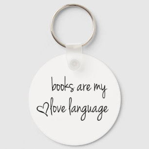 Books are my love language keychain