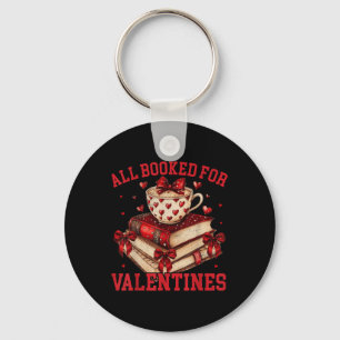 Books Are My Love Language Valentine Book Lover Bo Keychain
