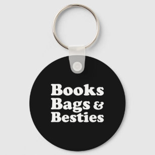 Books Bags &amp; Besties Outfit Back To School Fun Keychain