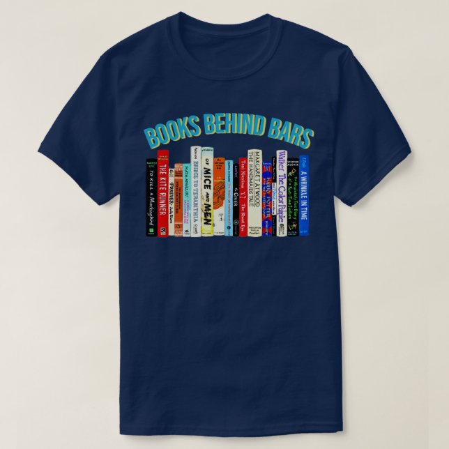 Books Behind Bars Banned Books Banned Books Unisex T-Shirt (Design Front)