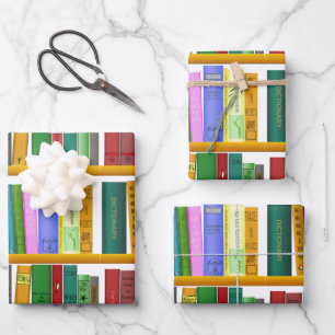 Books Birthday Party Wrapping Paper Sheet