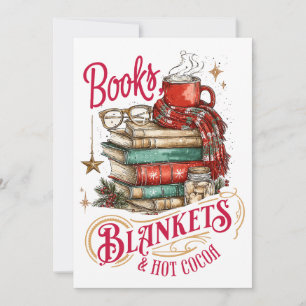 Books Blankets and Hot Cocoa Holiday Card