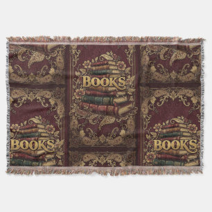 Books Book Lovers Writers Readers Bibliophiles Throw Blanket