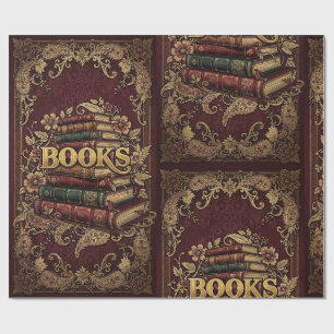 Books Book Lovers Writers Readers Bibliophiles Wrapping Paper