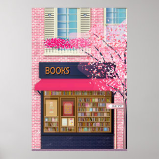 Books | Bookstore | Illustration Poster