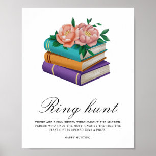 Books Bridal shower - Ring hunt game Poster