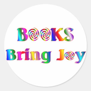 Books Bring Joy Classic Round Sticker