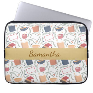 Books, Candles And Tea Laptop Sleeve