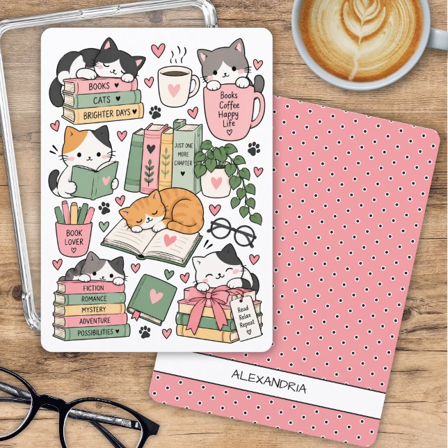 Books & Cats Double Sided Kindle Insert Card (Creator Uploaded)