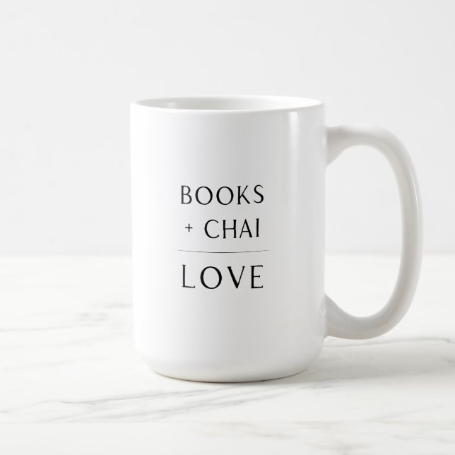 Books + Chai = Love Mug (Right)