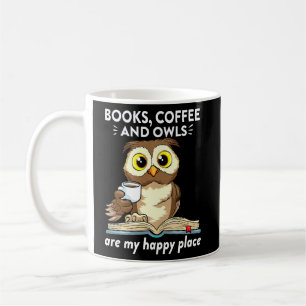 Books Coffee And Owls Teacher Student Reading  Mug