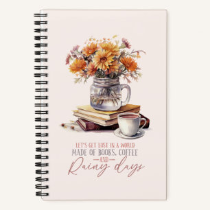 Books, Coffee and Rainy Days Notebook