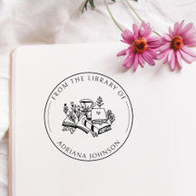 Books & Coffee Flowery From The Library Of