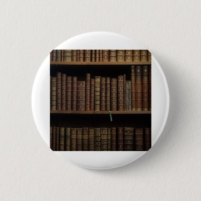 books covers bookcase old library 2 inch round button (Front)