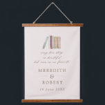 Books Every Love Story Personalized Wedding  Hanging Tapestry<br><div class="desc">A wedding gift tapestry for book lovers featuring watercolor books and the popular quote "every love story is beautiful but our's is our favourite" in modern calligraphy font. Personalize with the newly weds names and wedding date.</div>