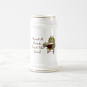 Books Feed The Soul Wise Owl Beer Stein