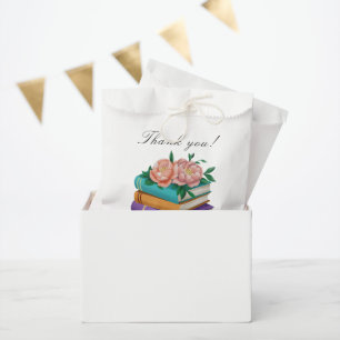 Books Floral Bridal Shower Thank you Favour Bag