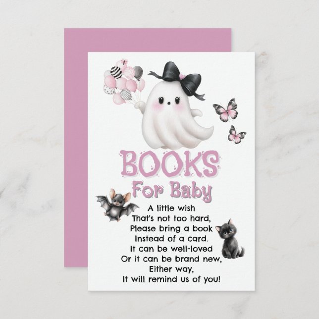 Books for Baby – A Boo-tiful Keepsake Request Enclosure Card (Front/Back)