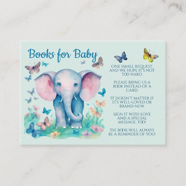 Books for Baby Baby Elephant  Enclosure Card (Front)
