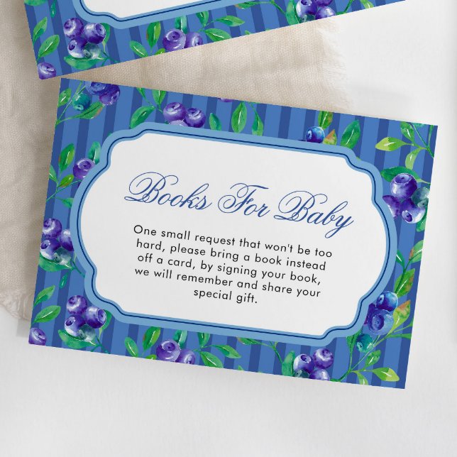 Books For Baby Berry Sweet  Baby Shower  Enclosure Card (Creator Uploaded)