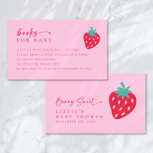 Books for Baby Berry Sweet Script Baby Shower Enclosure Card