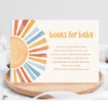Books for baby boy boho sunshine sun baby shower enclosure card<br><div class="desc">For more advanced customization of this design,  simply select the "Customize It" button above!</div>