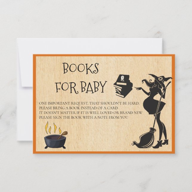 Books for Baby Brewing Halloween Witch Invitation (Front)