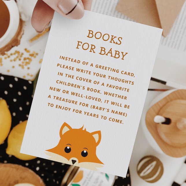 Books for baby. Bring a book request Fox animal Enclosure Card (Creator Uploaded)
